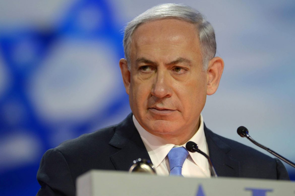 In this handout provided by the Israeli Government Press Office (GPO) Israeli Prime Minister Benjamin Netanyahu speaks during the American Israel Public Affairs Committee (AIPAC) 2015 Policy Conference, March 2, 2015 in Washington, DC.
