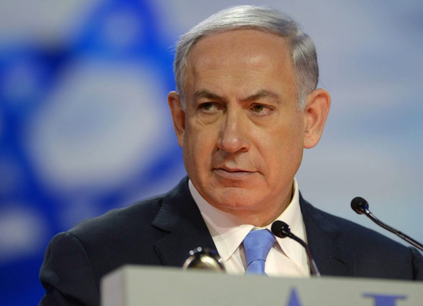 In this handout provided by the Israeli Government Press Office (GPO) Israeli Prime Minister Benjamin Netanyahu speaks during the American Israel Public Affairs Committee (AIPAC) 2015 Policy Conference, March 2, 2015 in Washington, DC.