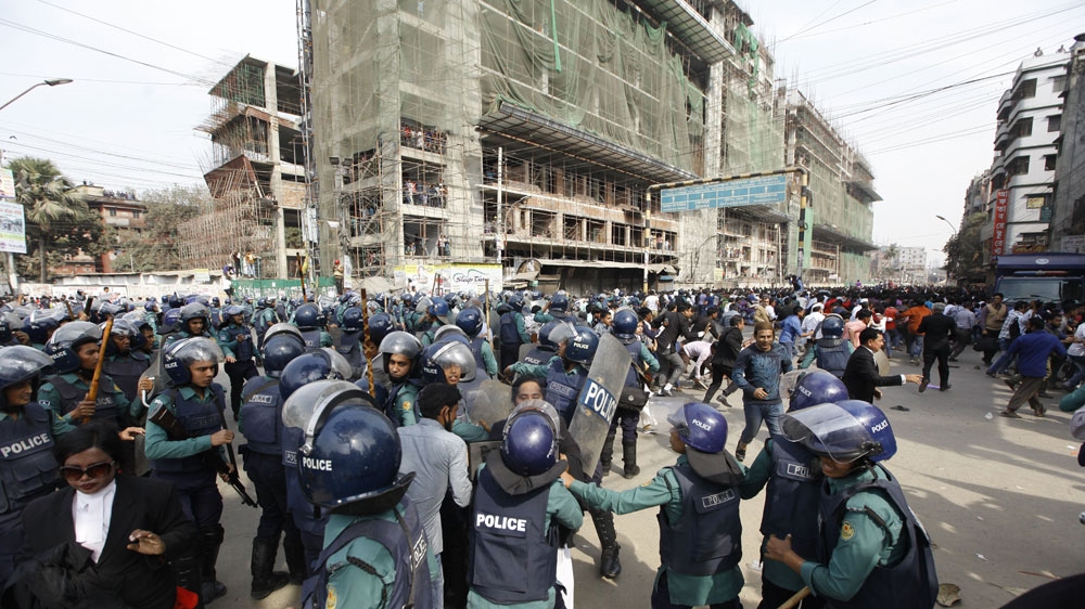 BNP supporters clashed with the police in Dhaka.