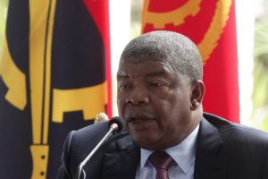 Angolan President Joao Lourenco gives his first press conference after his election on January 8, 2018 to mark his first 100 days in office at the Presidential Palace in Luanda.