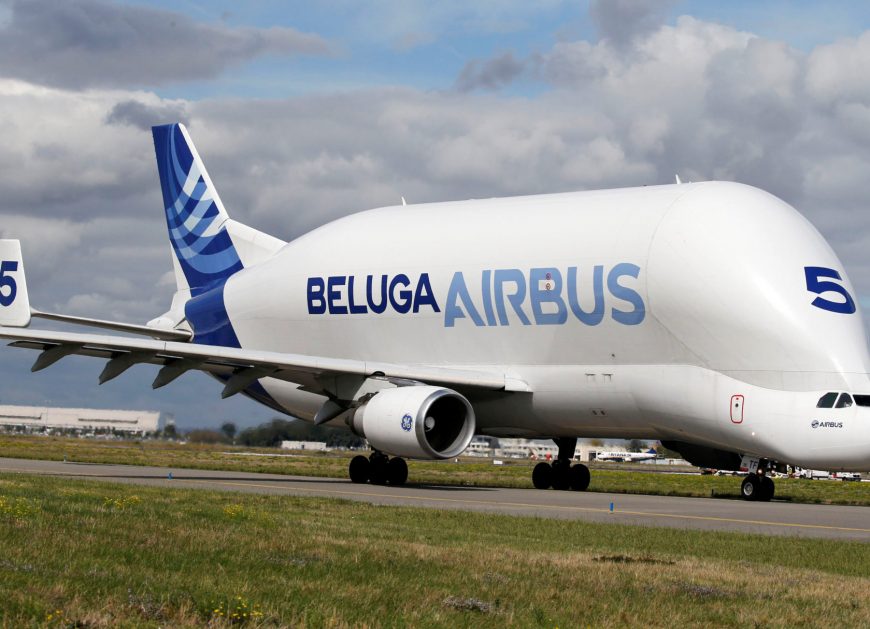 выплатить штрафы, A Beluga transport plane belonging to Airbus is pictured in Colomiers near Toulouse, France, September 26, 2017.
