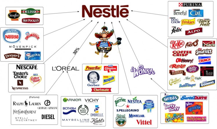 Infographics on Nestle and its products