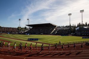 Hayward Field in Eugene, Ore., was chosen to host the 2021 world track and field championships. There was no bidding process.
